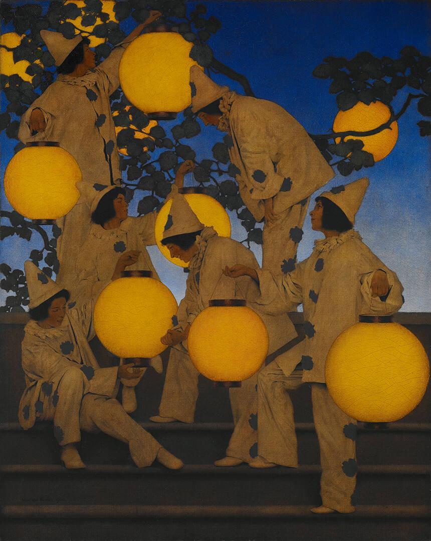 maxfield parrish, 1908, the lantern bearers