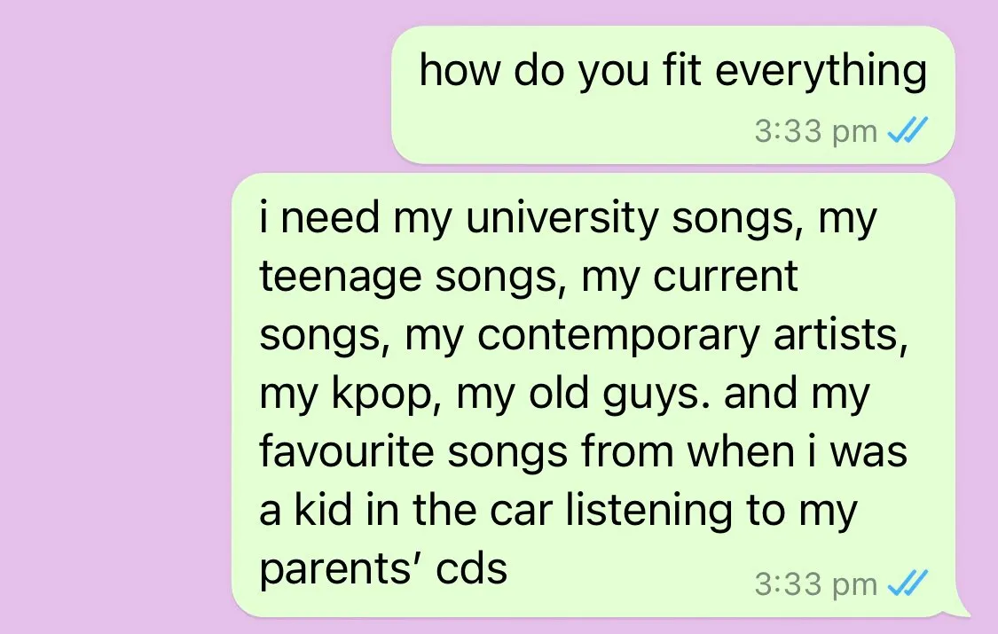 texts w hay about 20 song challenge