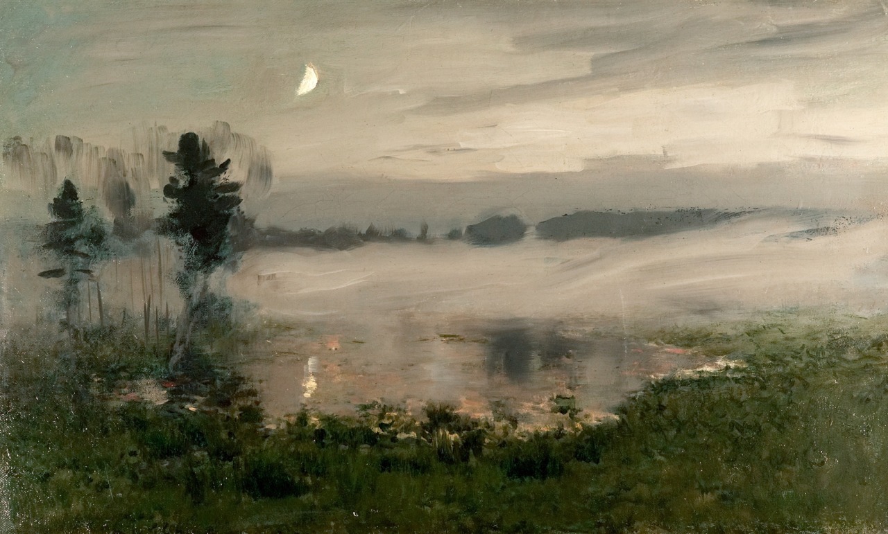 isaac levitan, 1890s, fog over water