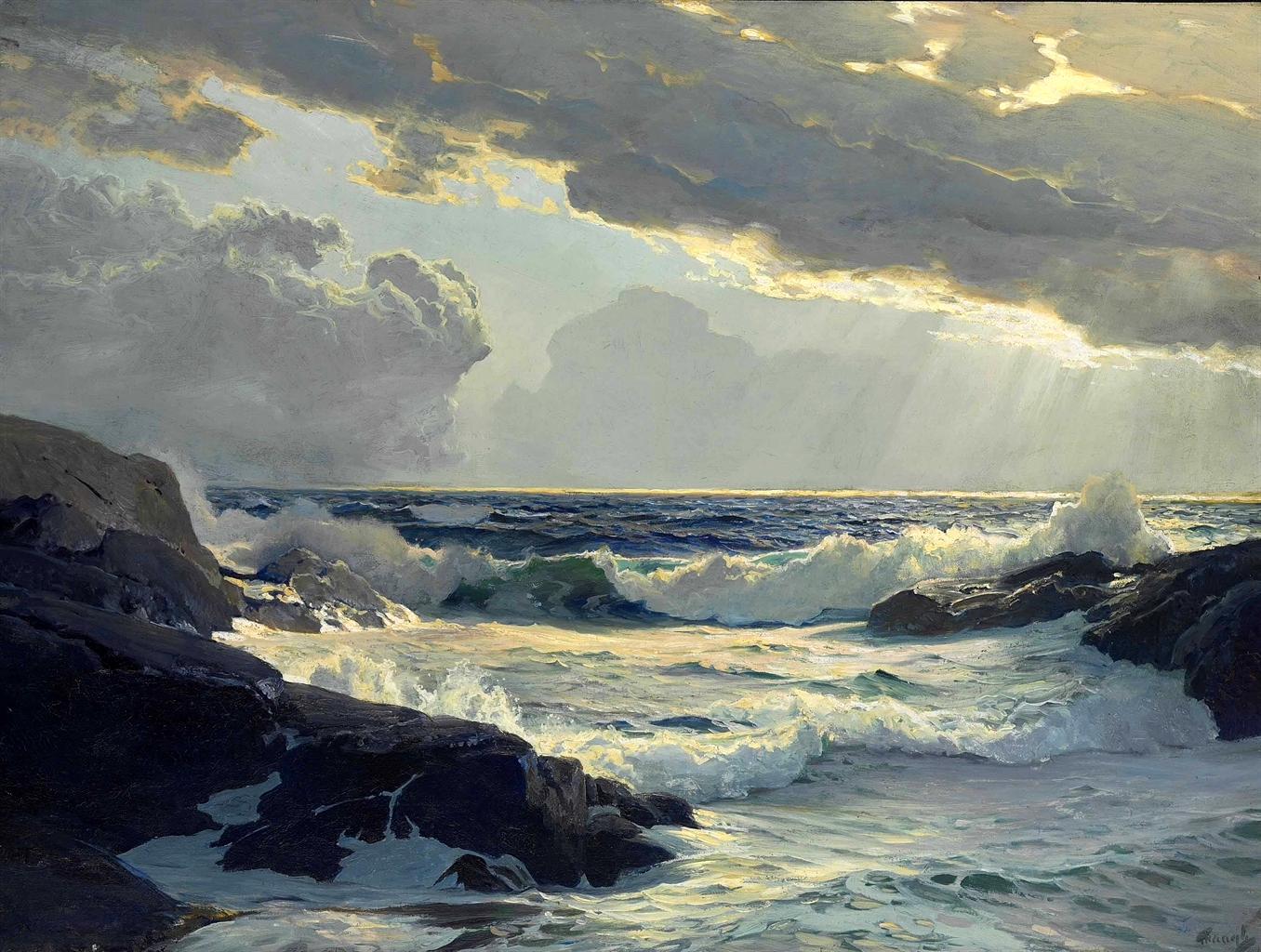 frederick judd waugh, freshening breeze